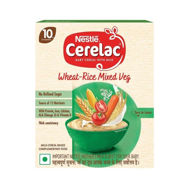 Nestle Cerelac Fortified Baby Cereal Wheat-Rice Mixed Veg, 300g Nestle Cerelac Fortified Baby Cereal Wheat-Rice Mixed Veg, 300g