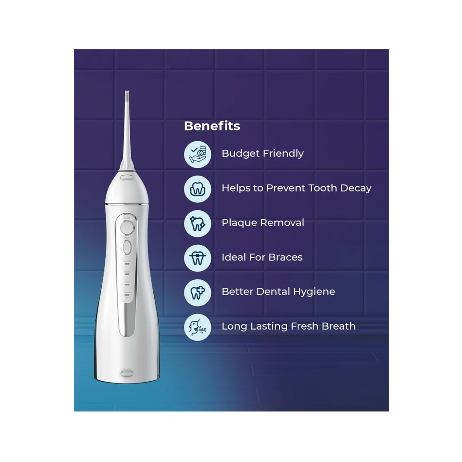 Oracura-Smart-plus-Water-Flosser-OC200–White-2