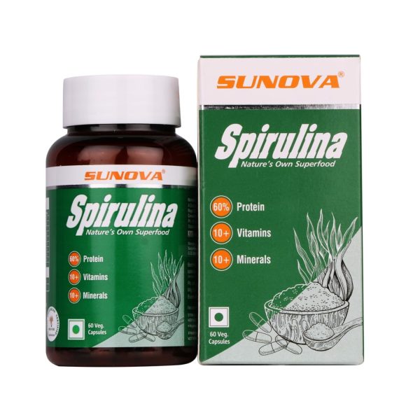 Sunova Organic Spirulina Capsule – (60 Capsules) Sunova Organic Spirulina Capsule – (60 Capsules)