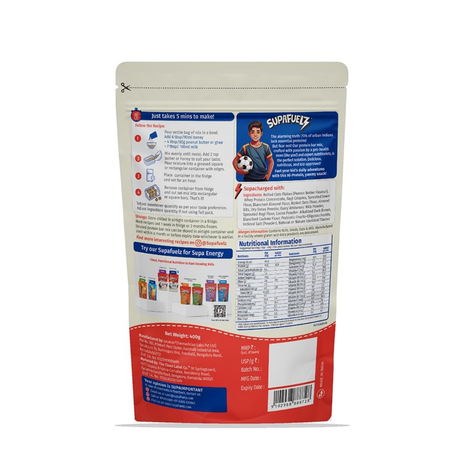 Supafuelz Hi-Protein Bar Mix 11g Proteinserve (2)