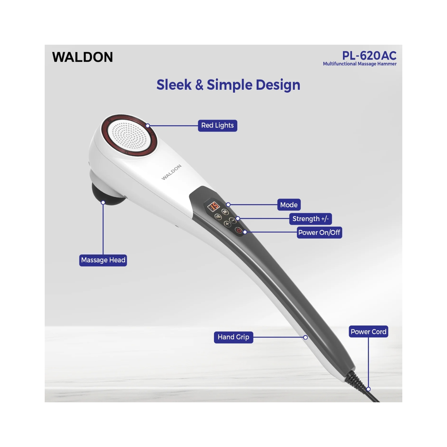 Waldon Multifunctional Massage Hammer PL-620AC (5)