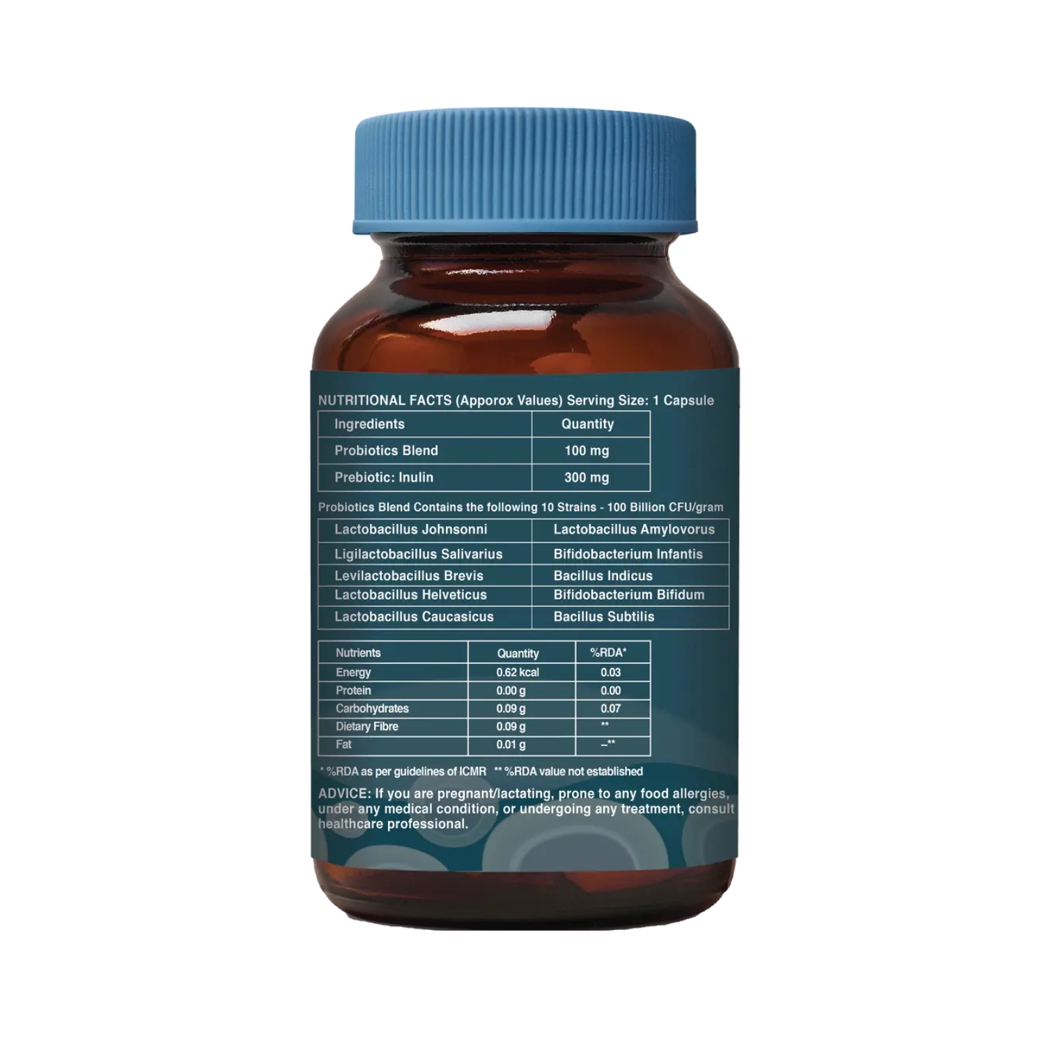 Zeroharm – Gut Army – prebiotic & probiotic combination – Pack of 1 (60 Capsules) (3)