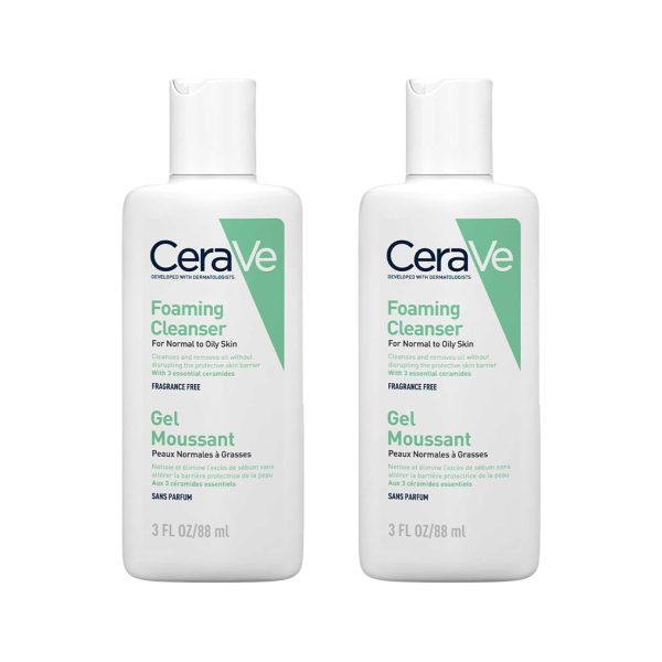 CeraVe Foaming Cleanser 88 ml (Pack of 2) CeraVe Foaming Cleanser 88 ml (Pack of 2)