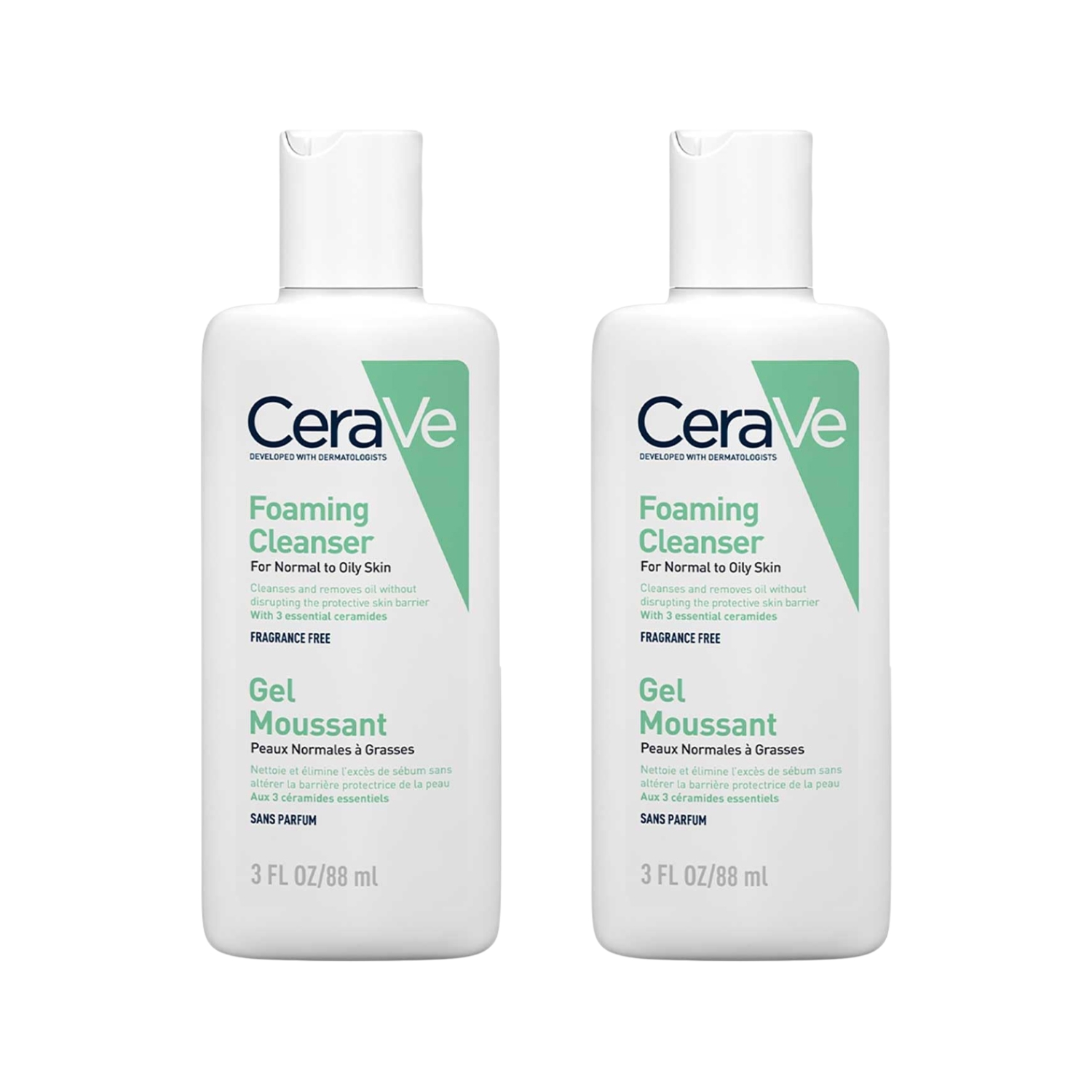 CeraVe Foaming Cleanser 88 ml (Pack of 2)