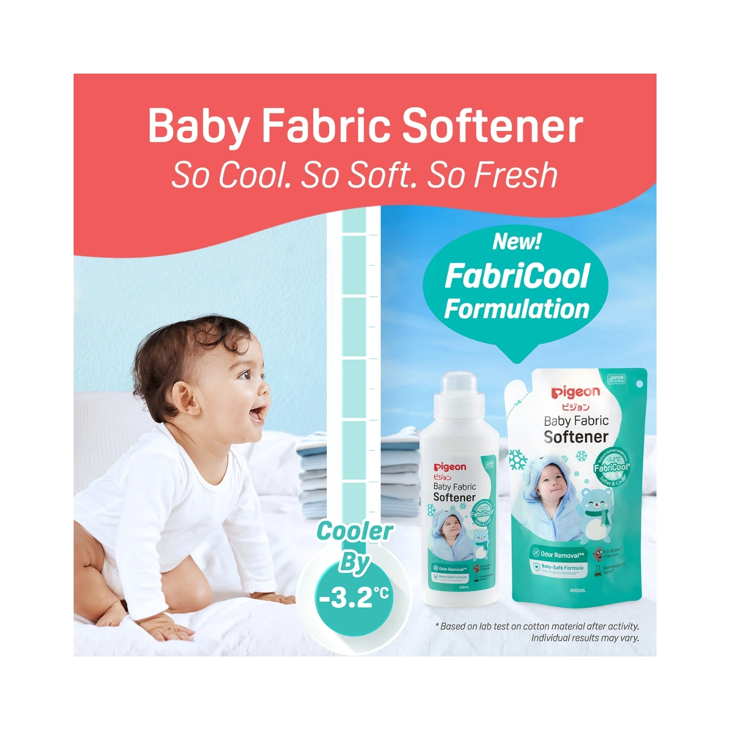 Pigeon Baby Fabric Softener 400ml Refill (2)