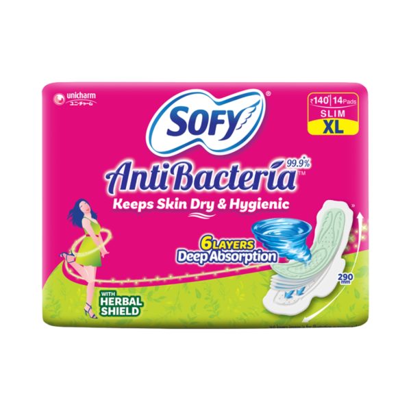 Sofy AntiBacteria Extra Long Pads (14 Pads) Sofy AntiBacteria Extra Long Pads (14 Pads)