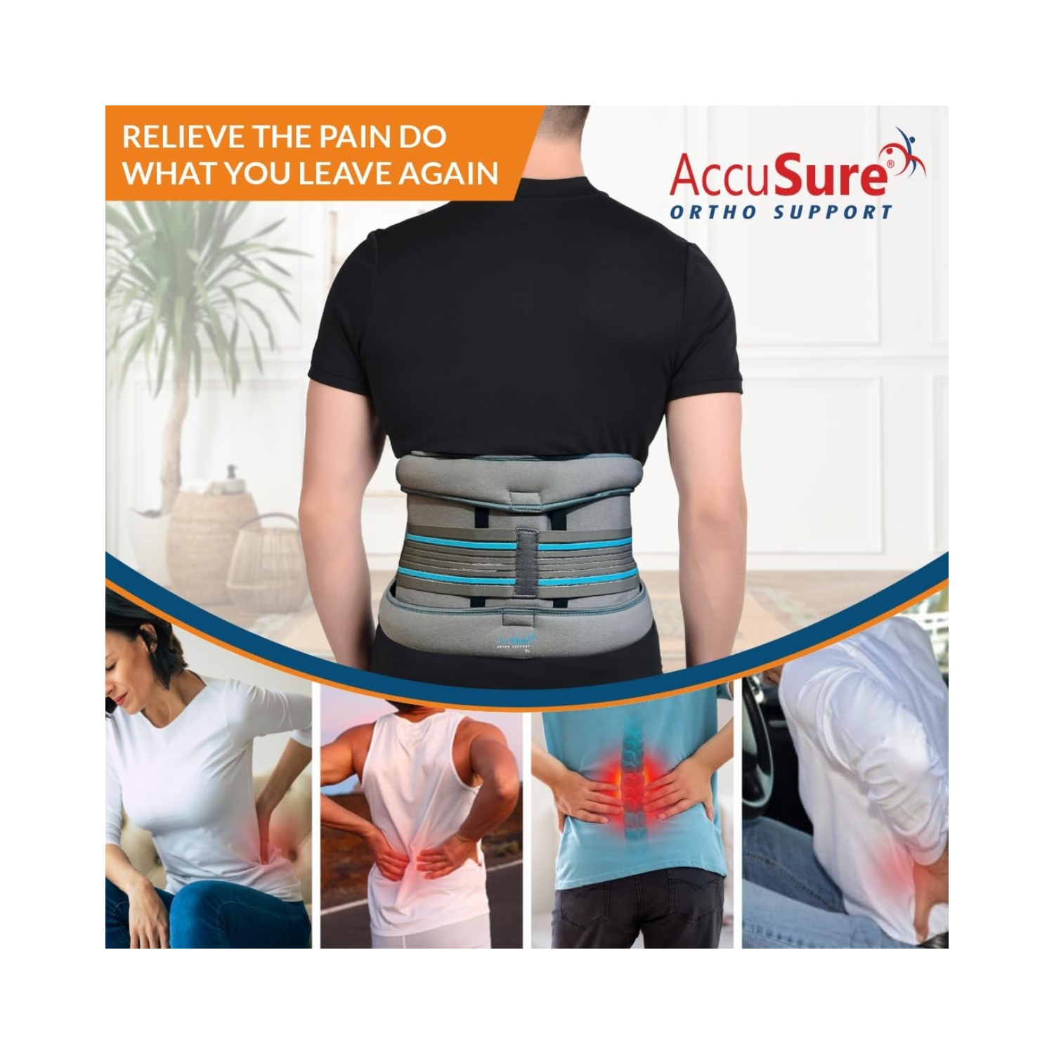 AccuSure Eco Frame Lumbo Support Belt (4)
