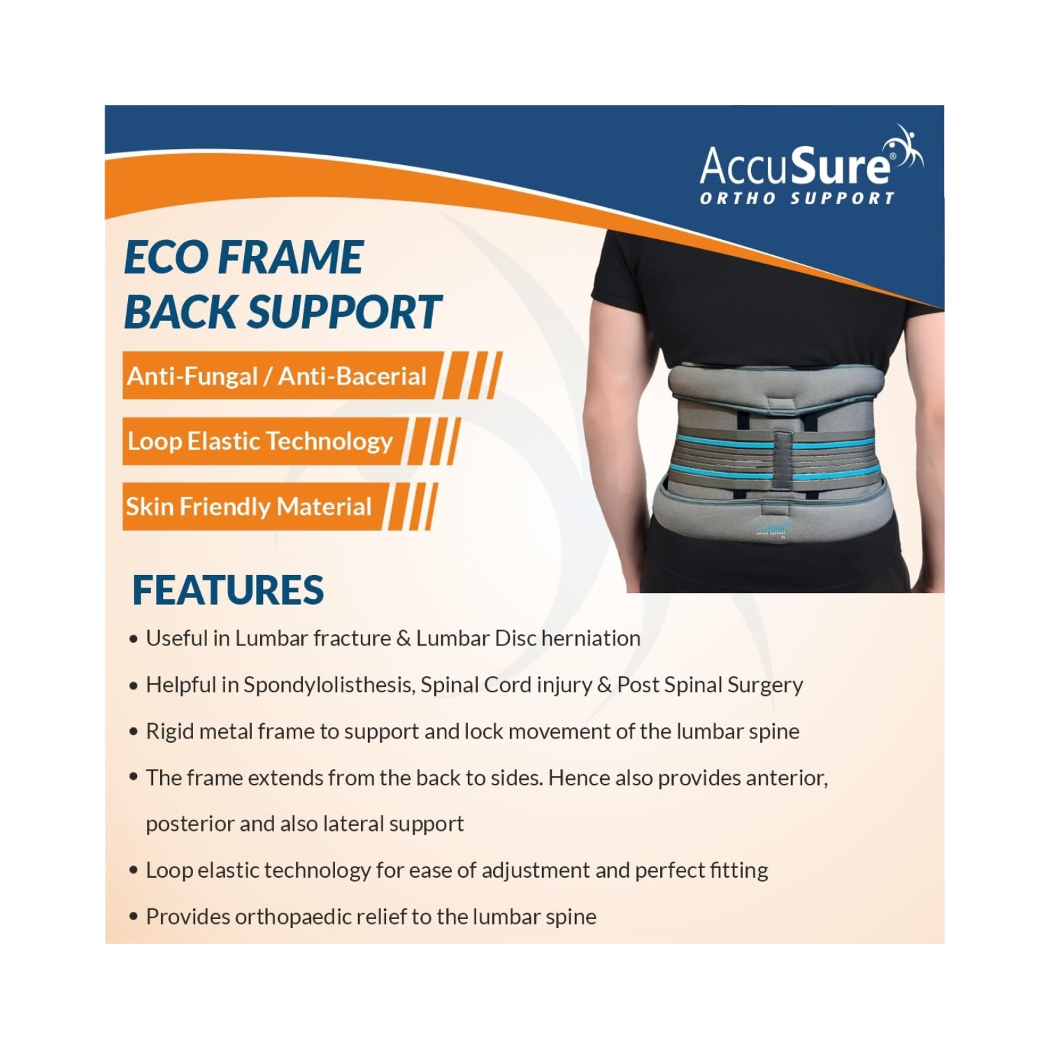 AccuSure Eco Frame Lumbo Support Belt (5)