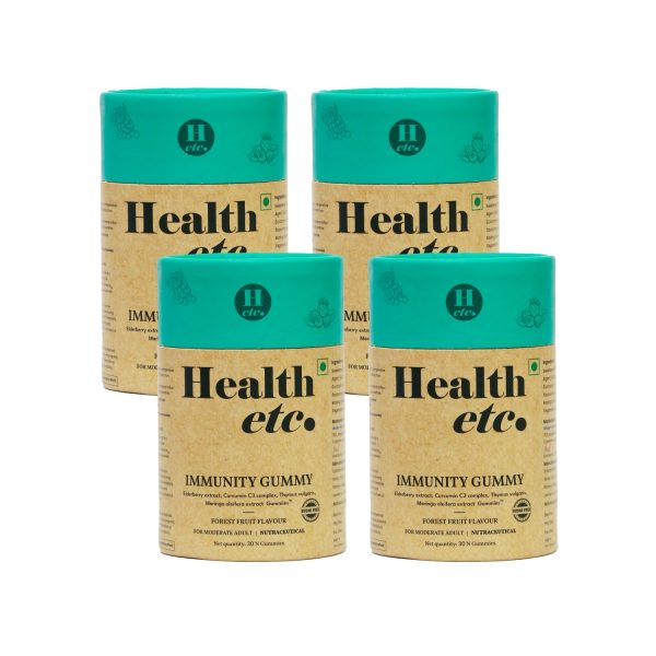 Health etc Immunity Gummy (30 Gummies Each Pack) Pack of 4