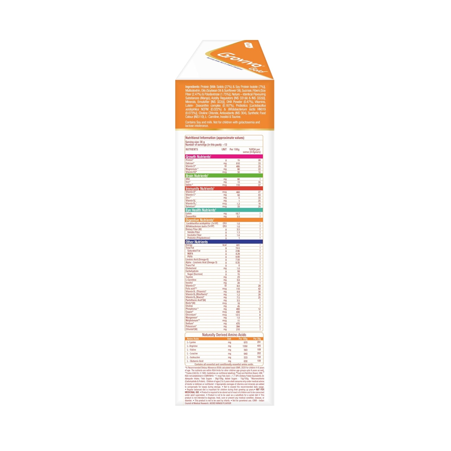 Groviva Gold Milk Protein Powder for Kids 2-6 (3)