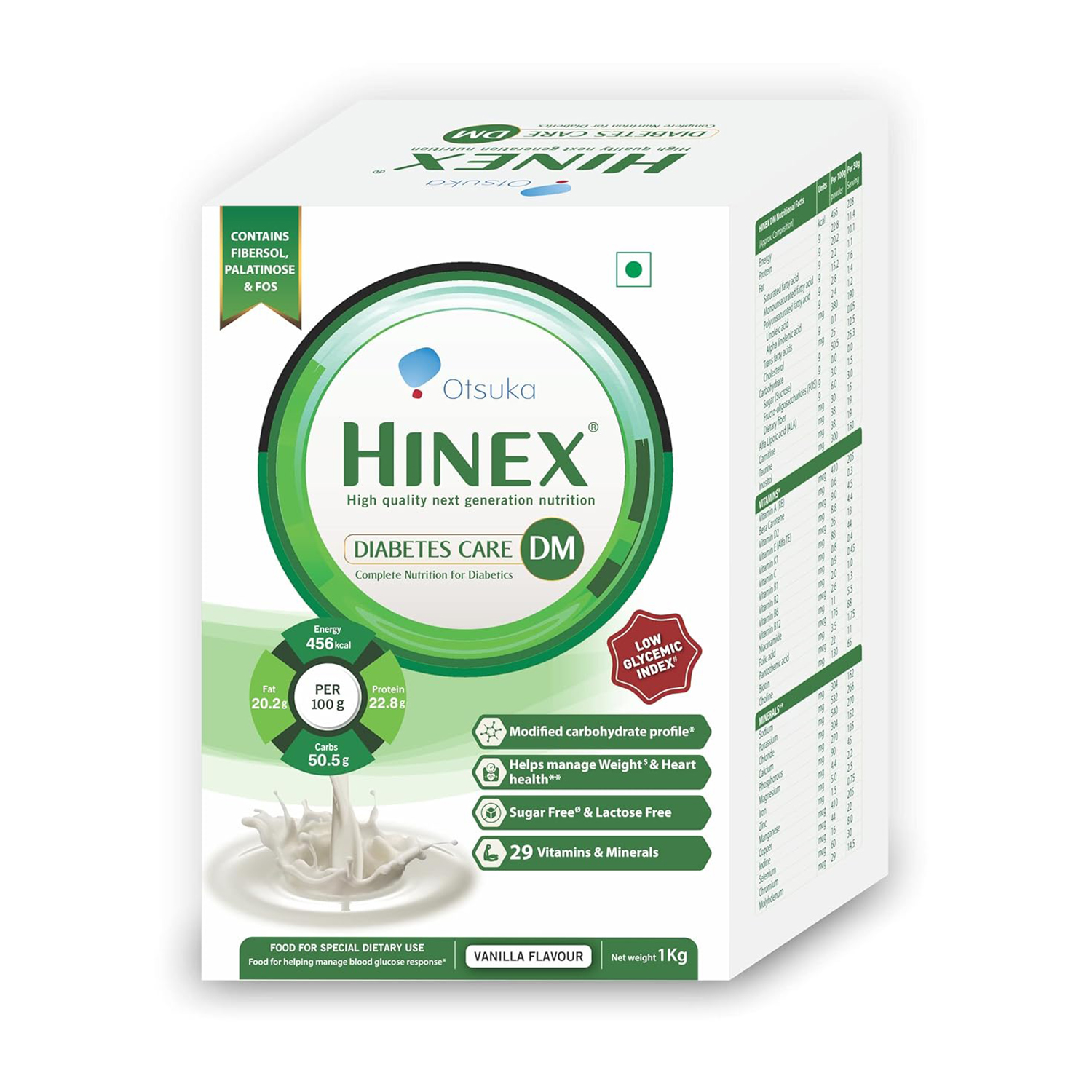 Hinex DM Complete Nutrition for Diabetics Care (1 Kg)