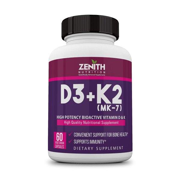 Zenith Nutrition Vitamin D3 and K2 Capsules (60 Nos) Zenith Nutrition Vitamin D3 and K2 Capsules (60 Nos)