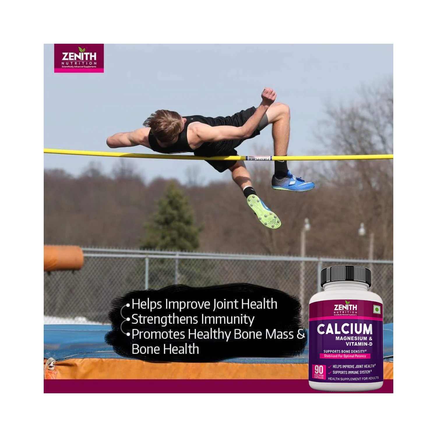 Calcium Magnesium & Vitamin D – 90 Veg caps (5)