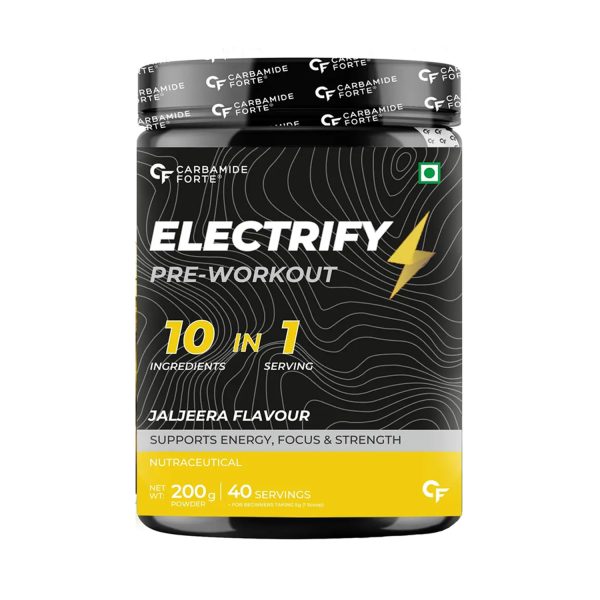 Carbamide Forte Electrify Pre-Workout Powder Jaljeera Flavour (200g)
