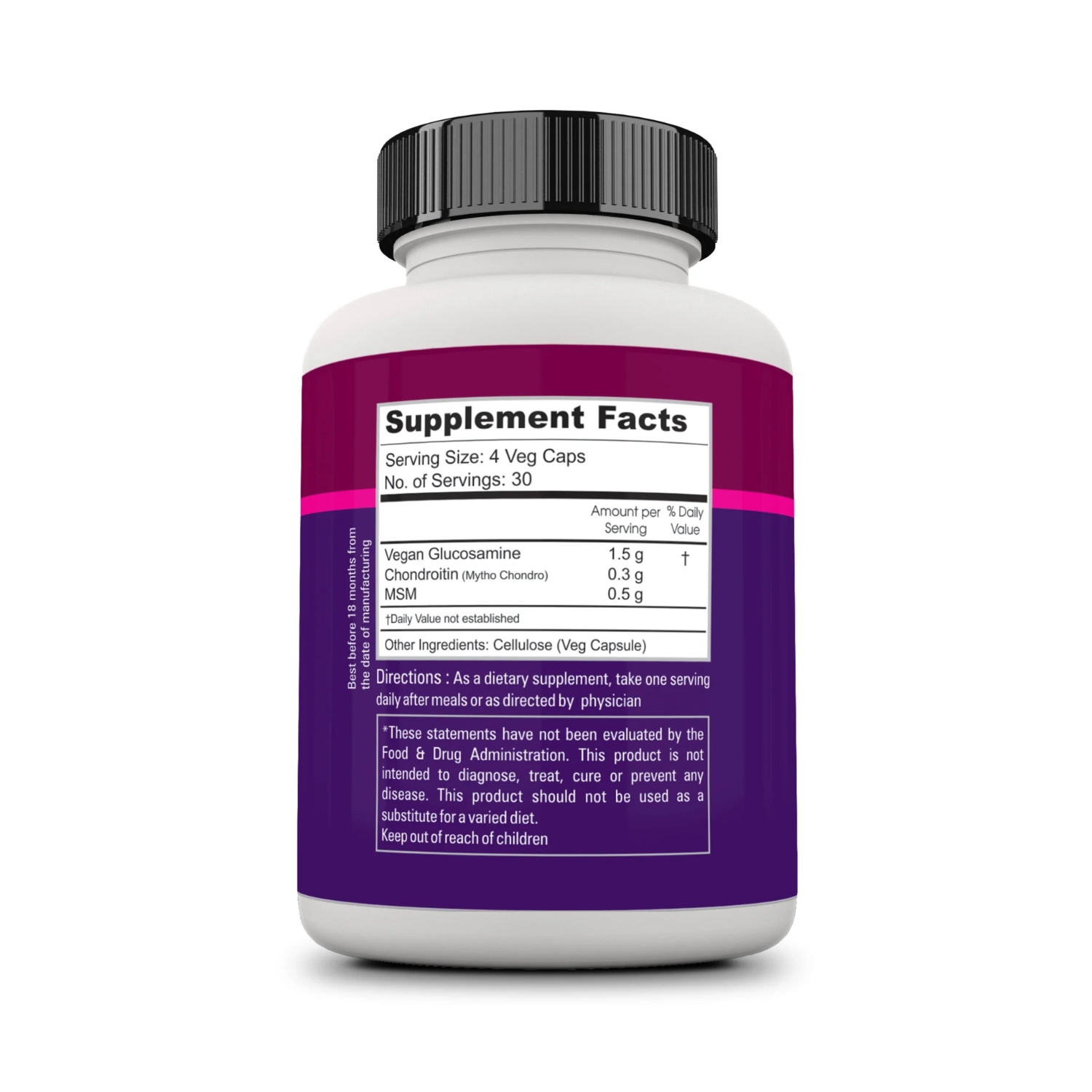Joint Expert Glucosamine Chondroitin with MSM – 120 Veg Caps (2)