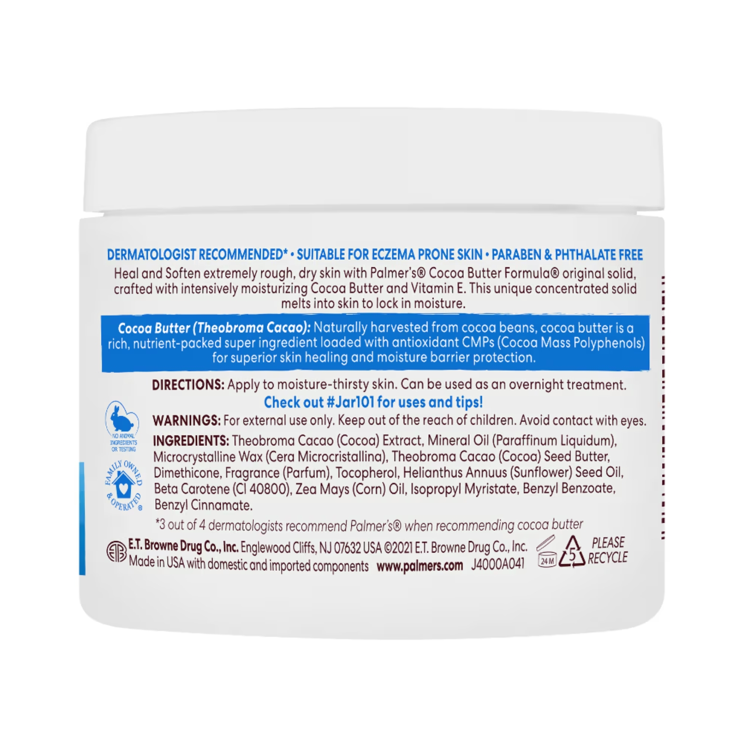 Palmer’s Cocoa Butter Daily Skin Cream For Deep Hydration, Removes Makeup, Soothes Cracked Lips (2)