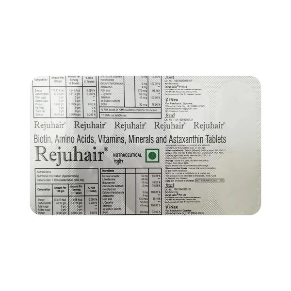 Rejuhair Tablet – (10 Tabs) Rejuhair Tablet – (10 Tabs)