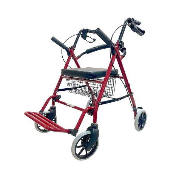 Entros Premium Aluminium Lightweight Foldable Height Adjustable Rollator Walker