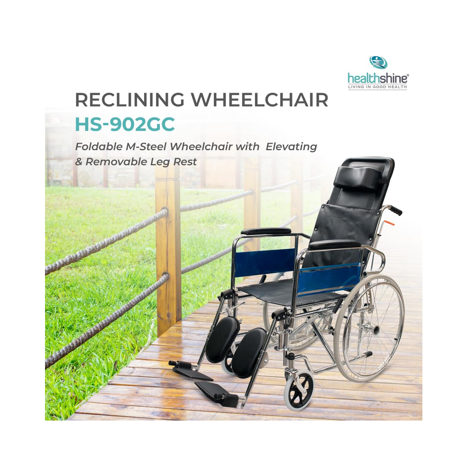 Healthshine-Folding-Reclining-Wheelchair-2