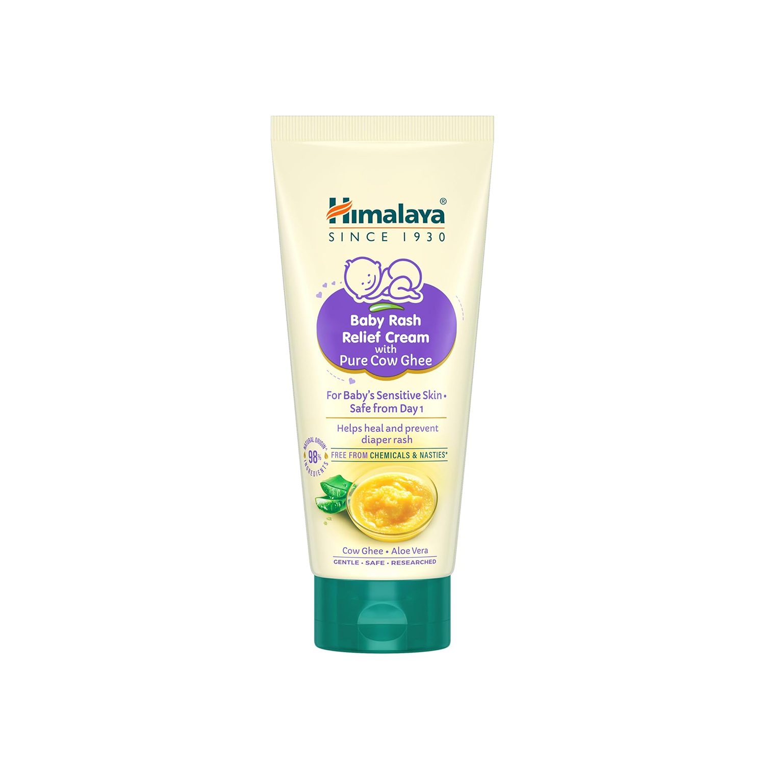 Himalaya Baby Rash Relief Cream with Pure Cow Ghee (50 gm)