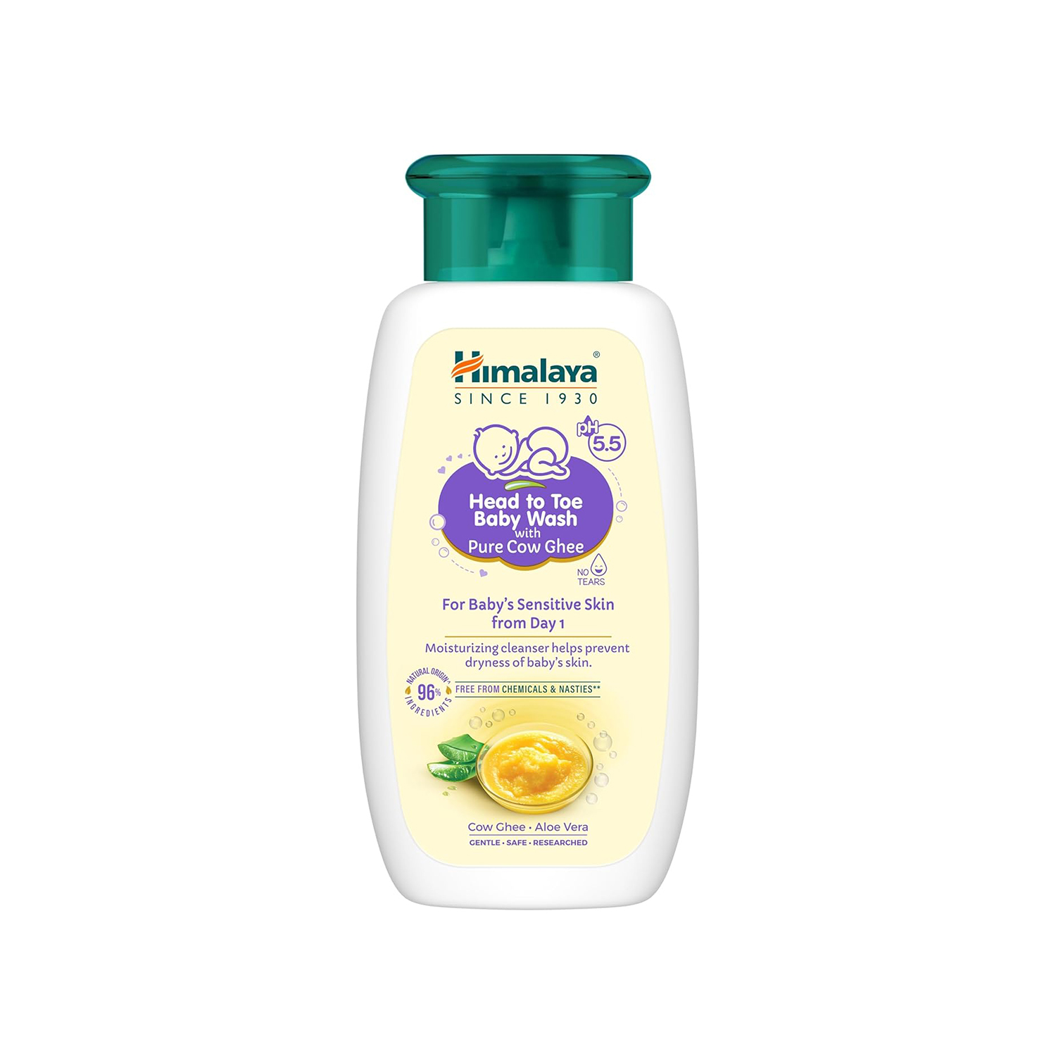Himalaya Head to Toe Baby Wash with Pure Cow Ghee (100ml)