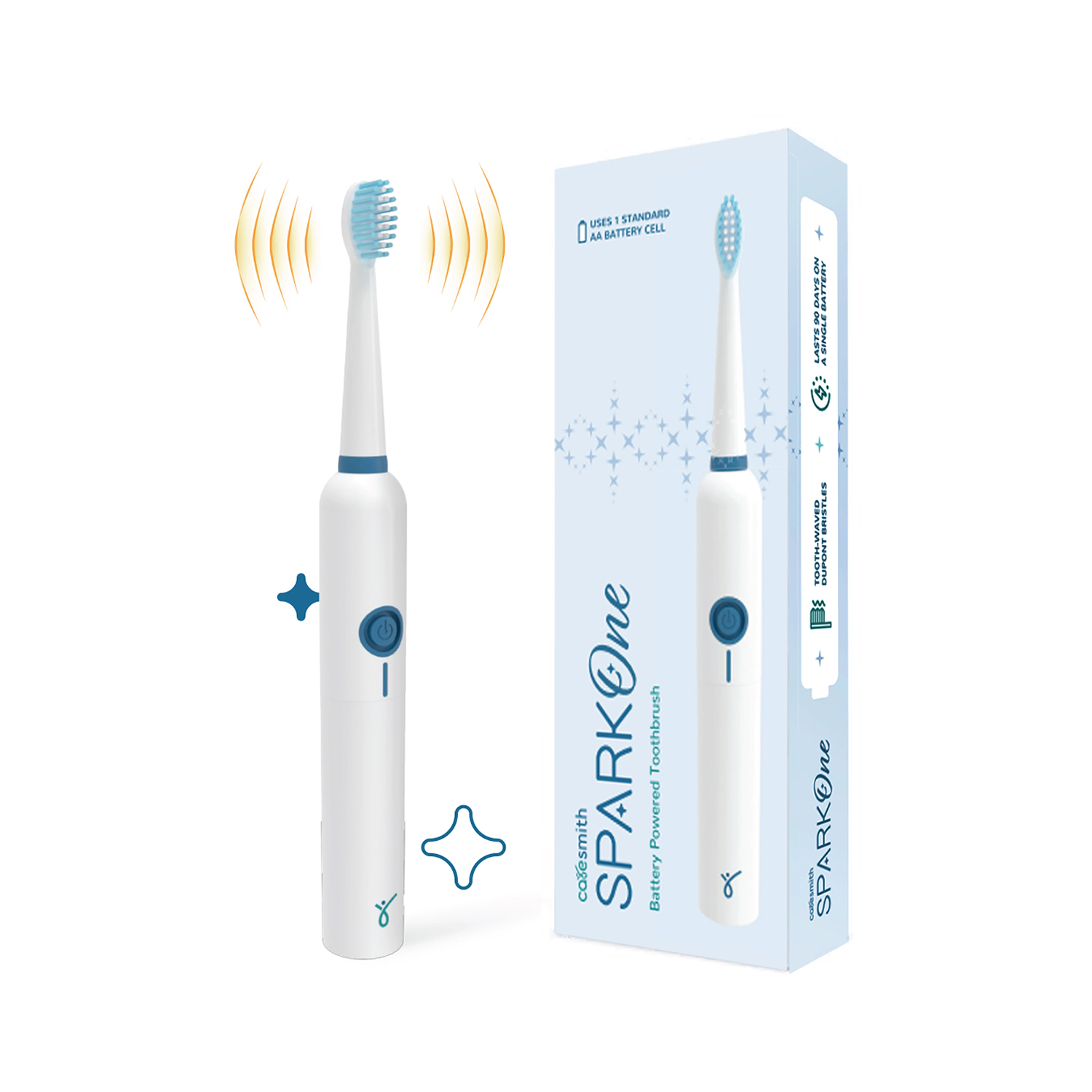 Caresmith Spark One Battery Powered Toothbrush (White)