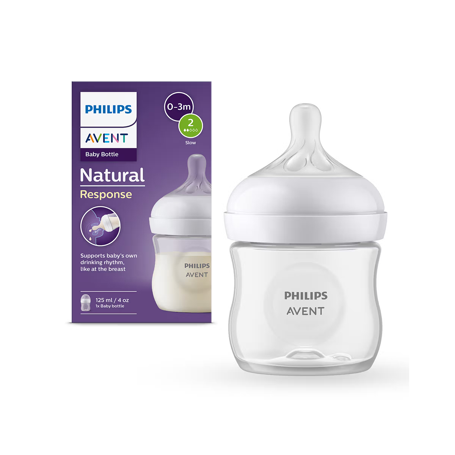 Philips Avent Natural Feeding Bottles With Teat 125 ml