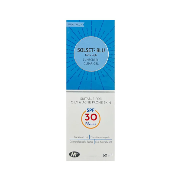Solset Blu Xtra Light Sunscreen Gel 60ml Solset Blu Xtra Light Sunscreen Gel 60ml