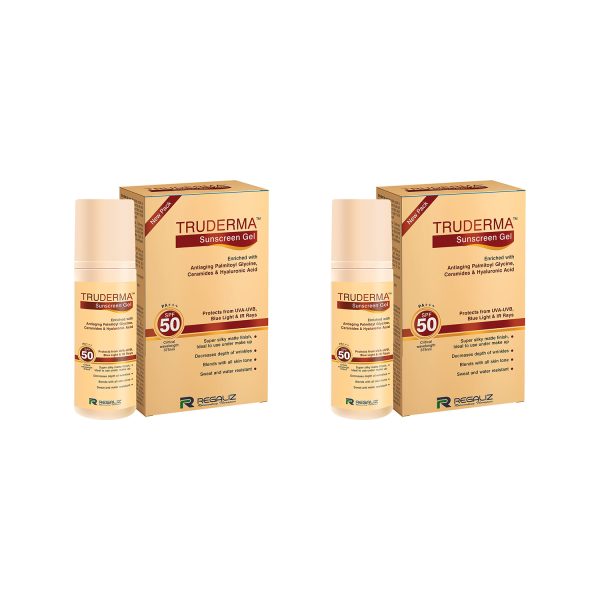 Regaliz Truderma SPF-50 Sunscreen Gel - SPF 50 PA+++, 50ml (Pack of 2) Regaliz Truderma SPF-50 Sunscreen Gel - SPF 50 PA+++, 50ml (Pack of 2)