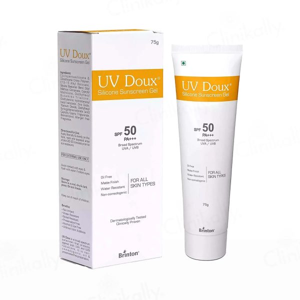 UV Doux Silicone SPF50 PA+++ Sunscreen Gel 75gm UV Doux Silicone SPF50 PA+++ Sunscreen Gel 75gm