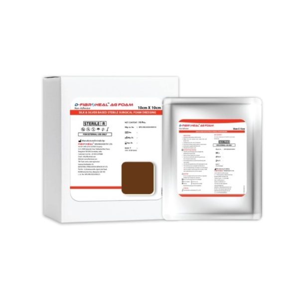D Fibroheal AG Foam Non-Adhesive Dressing (10x10cm)