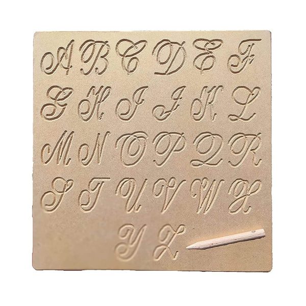Albio India Wooden Cursive Big Alphabet Tracing Board (AKW 1016)