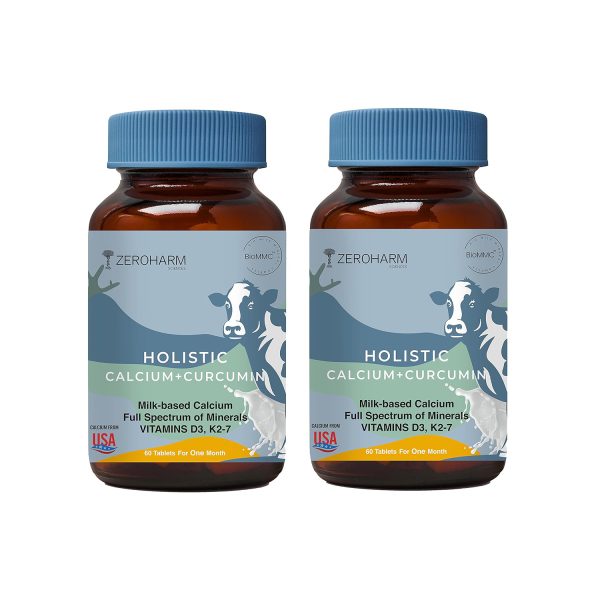 Zeroharm Sciences Holistic Calcium + Curcumin Tablet - 60 Nos (Pack of 2)