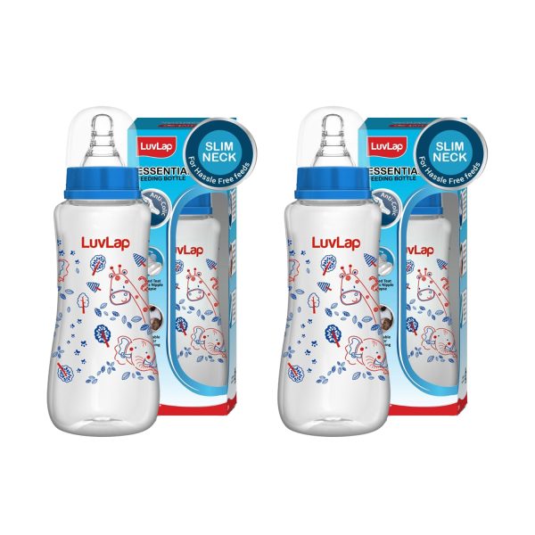 Luvlap-Slim-Neck-Bottles-and-Teats---Jungle-Tale-250ml-(M.No-18906)