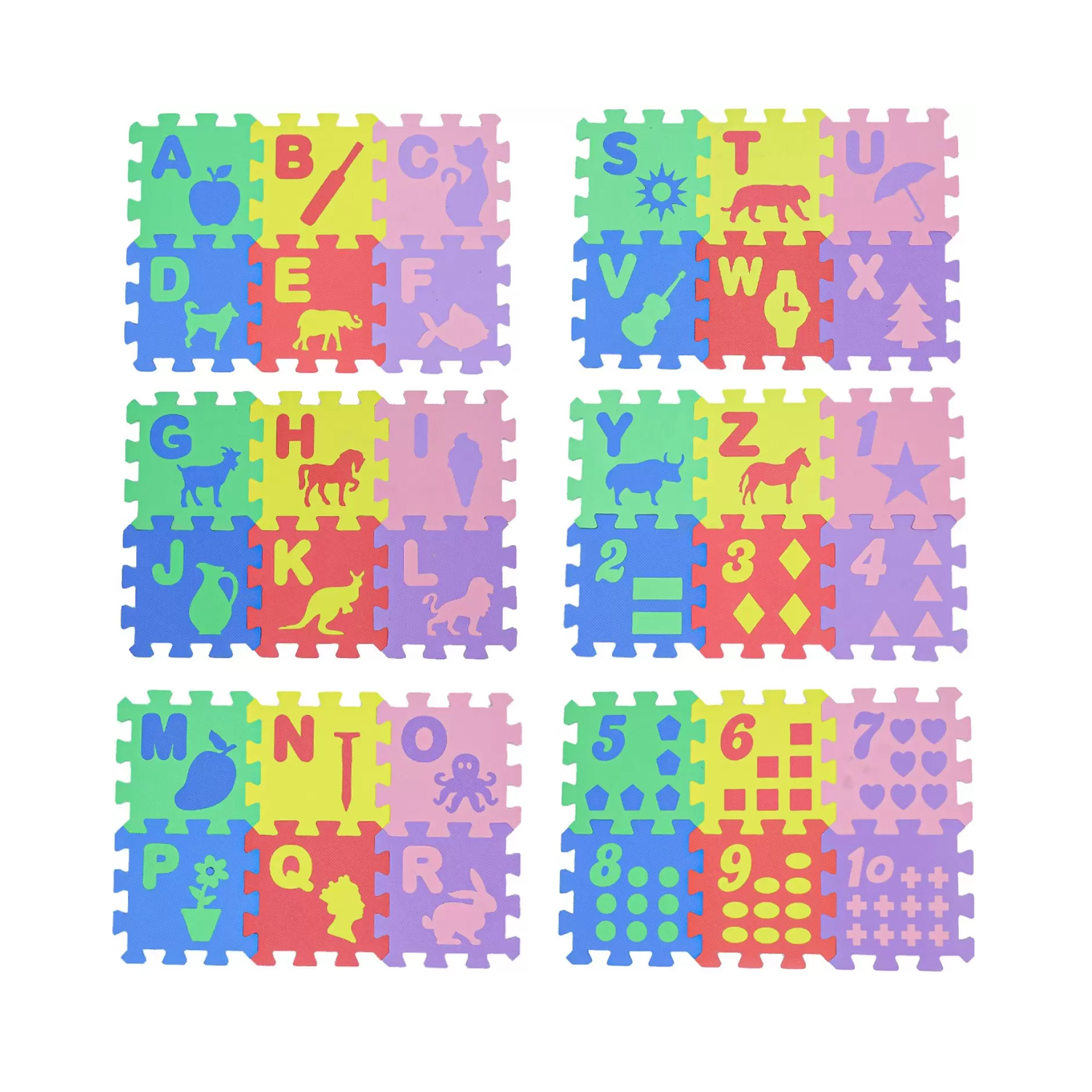 Albio India Non-toxic Alphabetical Picture Mat AKF 2006 (4inch x 4inch)