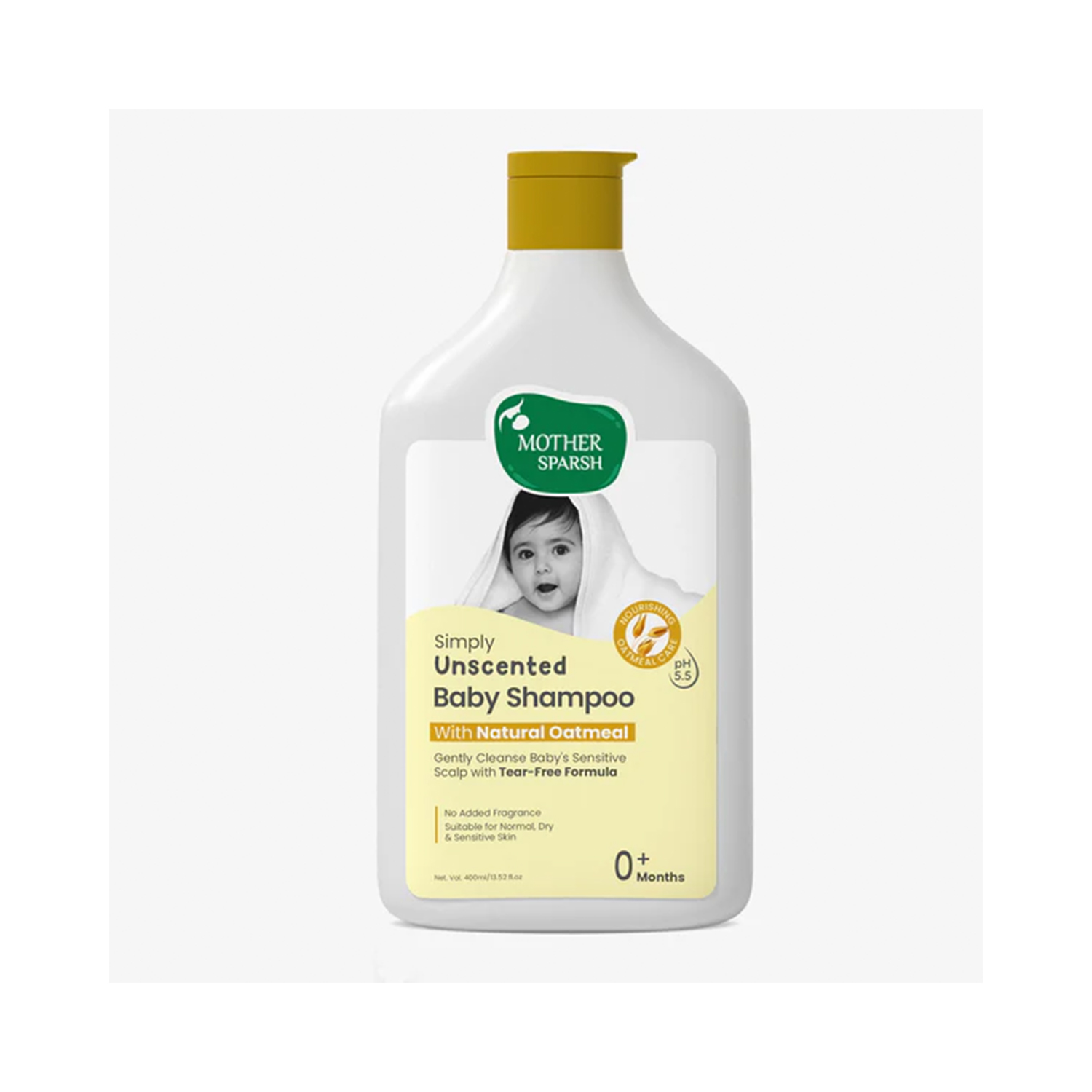 Mother Sparsh Simply Unscented Baby Shampoo (400ml)