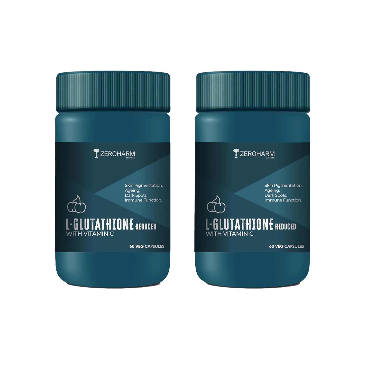 Zeroharm Sciences L-Glutathione - 60 Capsules (Pack of 2)