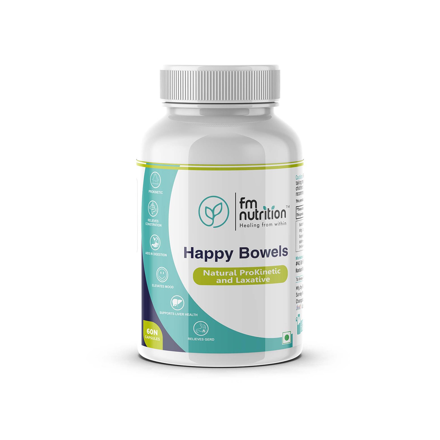 FM Nutrition Happy Bowels Capsule – 60 Capsules