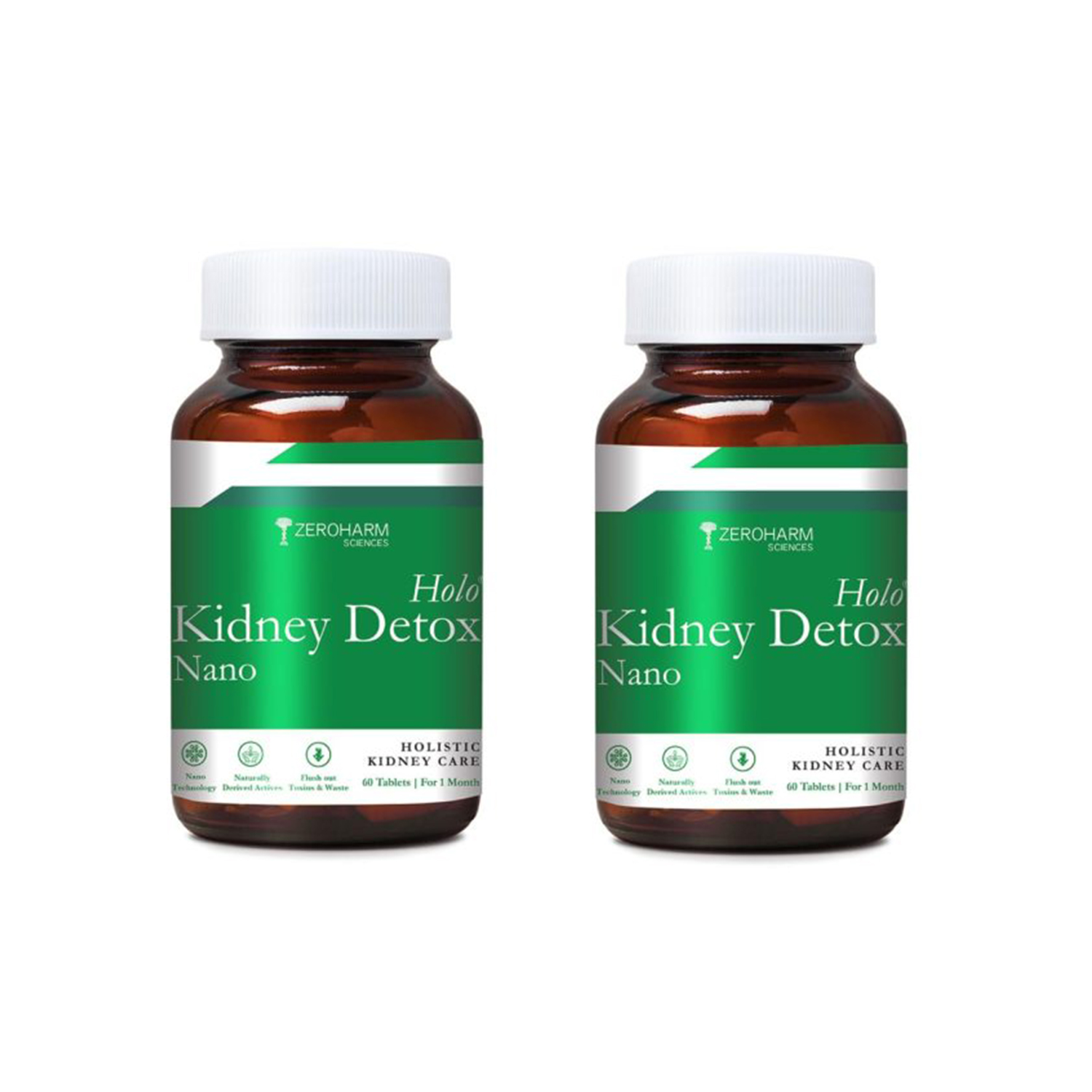 Zeroharm Holo Kidney Detox - 60 Tablets (Pack of 2)