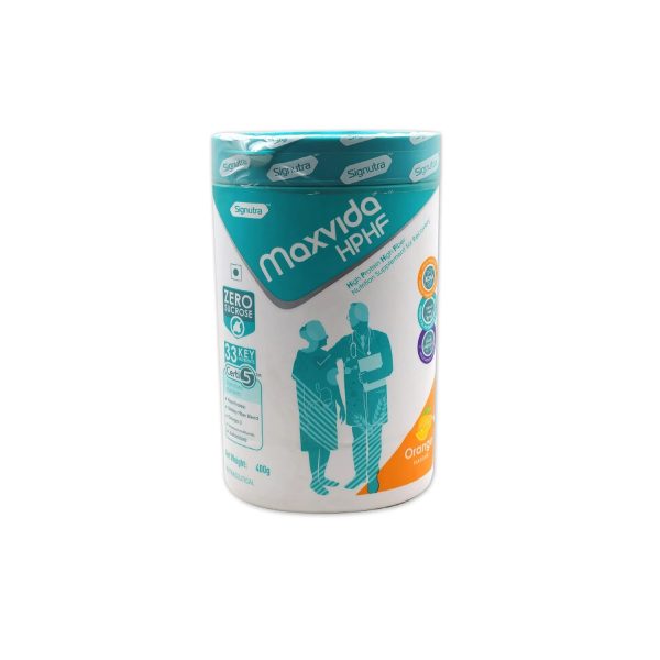 Maxvida High Protein High Fibre – Orange Flavour 400gm Maxvida High Protein High Fibre – Orange Flavour 400gm