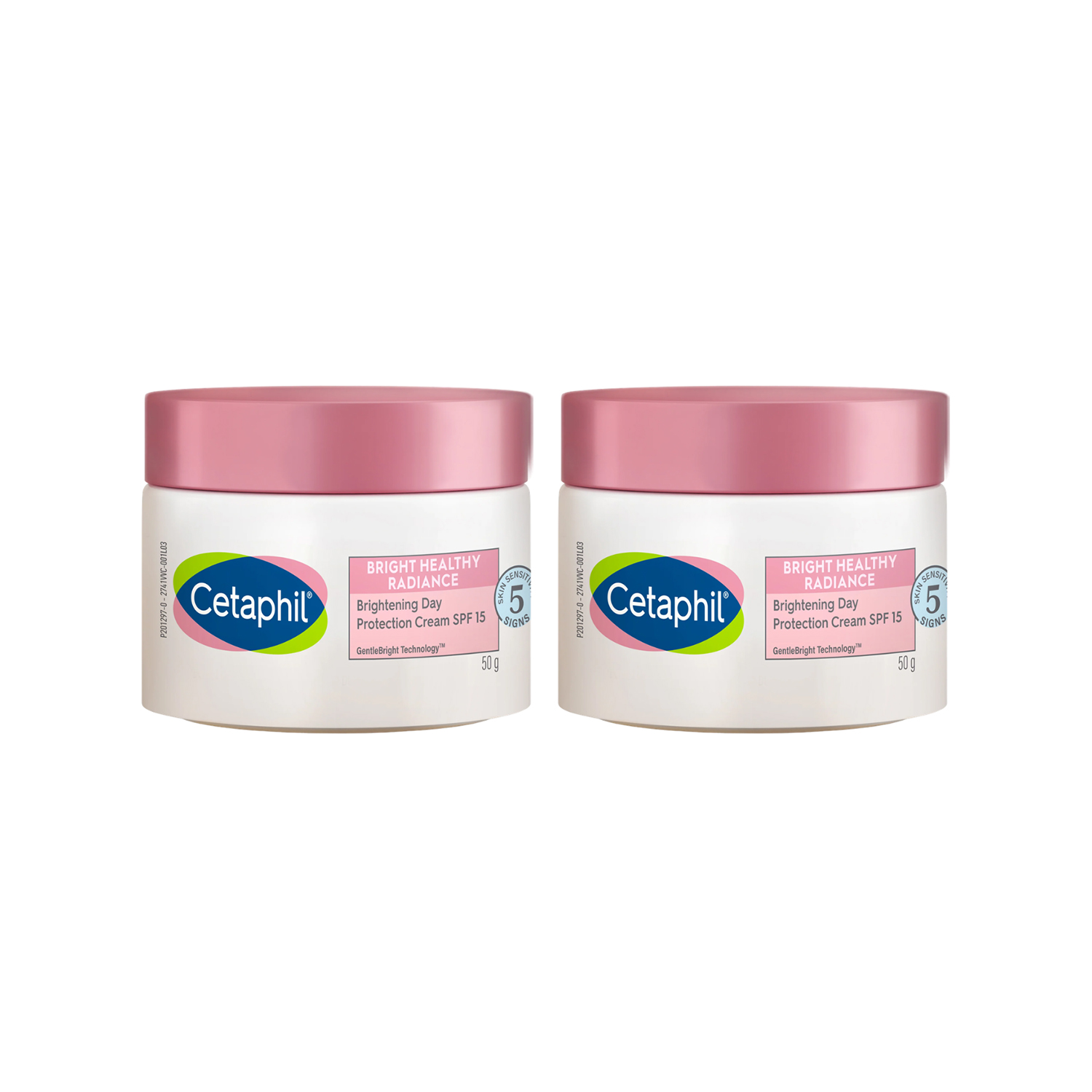 Cetaphil Brightening Day Protection Cream SPF 15 for Dark Spots, Uneven Skin Tone (50 g) Pack of 2
