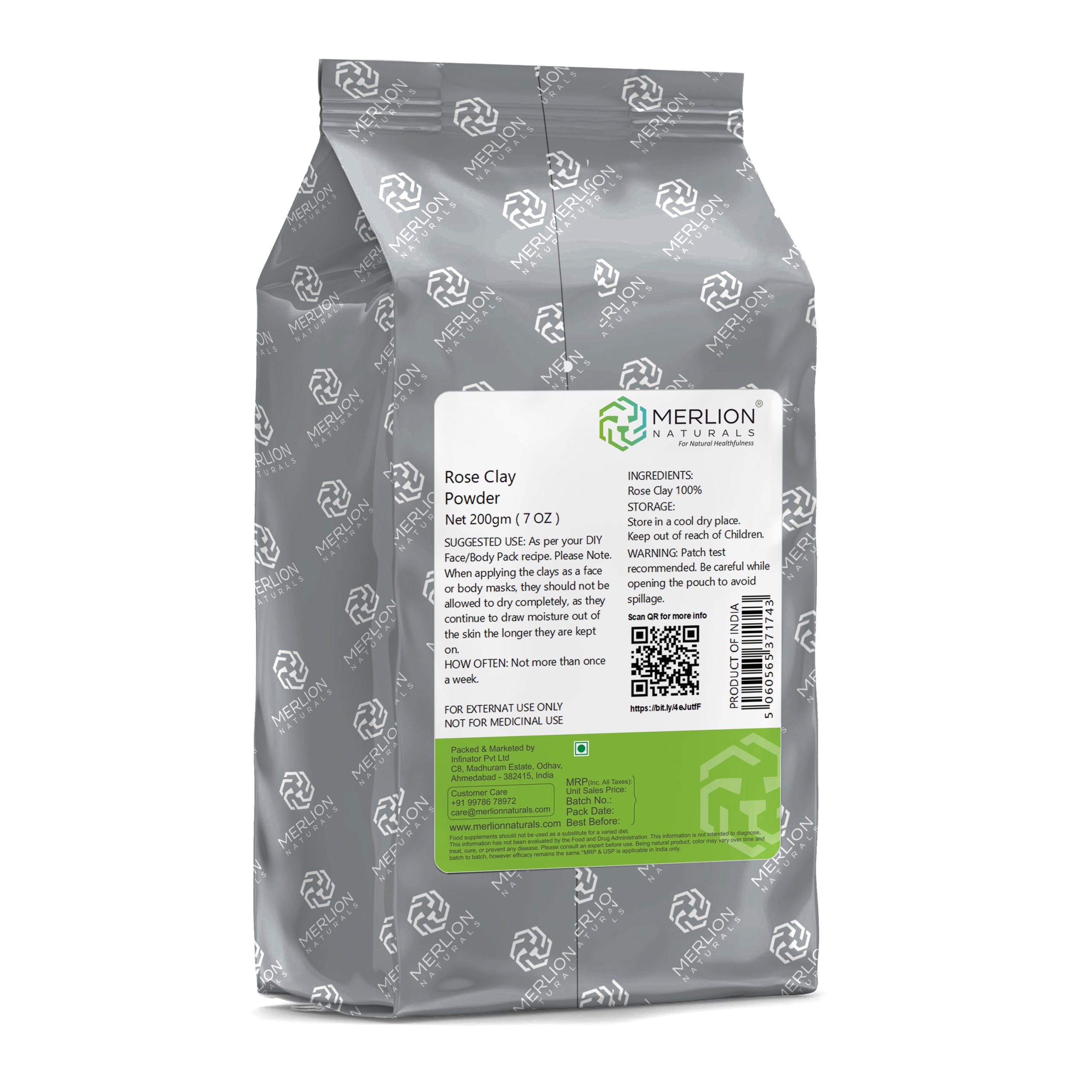 Rose Clay Powder_200gm_Merlion Naturals_2